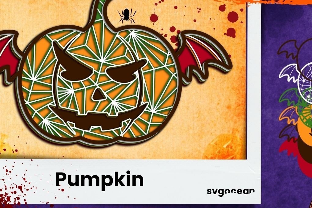 Intra απο ξύλο plywood 3mm-4mm πάχος – Κολοκύθα 3D Δίασταση  20x20 cm INTRAFABR-36603276