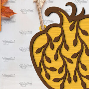 Intra απο ξύλο plywood 3mm-4mm πάχος –  κοπής λέιζερ διακόσμησης κολοκύθας Δίασταση  20x20 cm INTRAFABR-103860380