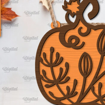 Intra απο ξύλο plywood 3mm-4mm πάχος –  κοπής λέιζερ διακόσμησης κολοκύθας Δίασταση  20x20 cm INTRAFABR-103860431 - Image 1