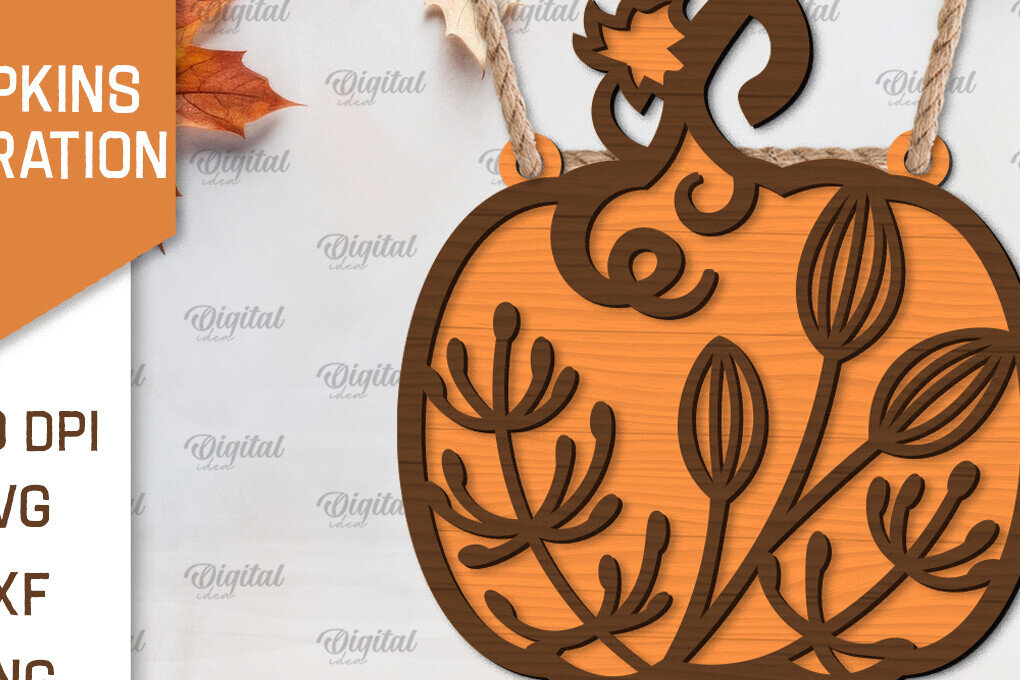 Intra απο ξύλο plywood 3mm-4mm πάχος –  κοπής λέιζερ διακόσμησης κολοκύθας Δίασταση  20x20 cm INTRAFABR-103860431