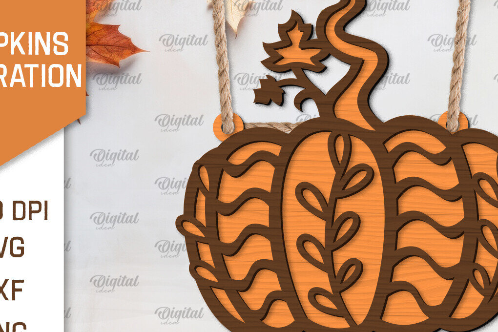 Intra απο ξύλο plywood 3mm-4mm πάχος –  κοπής λέιζερ διακόσμησης κολοκύθας Δίασταση  20x20 cm INTRAFABR-103860494