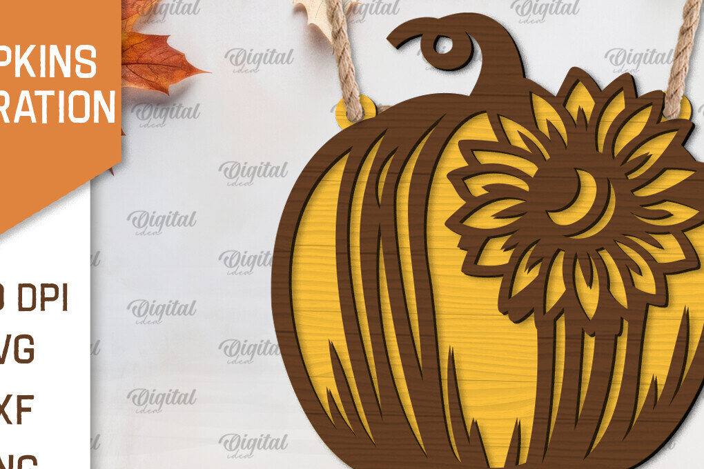 Intra απο ξύλο plywood 3mm-4mm πάχος –  κοπής λέιζερ διακόσμησης κολοκύθας Δίασταση  20x20 cm INTRAFABR-103860526