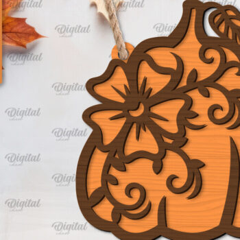 Intra απο ξύλο plywood 3mm-4mm πάχος –  κοπής λέιζερ διακόσμησης κολοκύθας Δίασταση  20x20 cm INTRAFABR-103860597 - Image 1