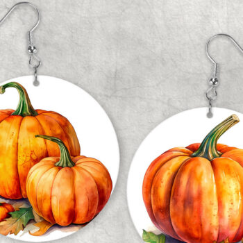 Intra απο ξύλο plywood 3mm-4mm πάχος – Πακέτο εξάχνωσης σκουλαρίκι κολοκύθας Δίασταση  5x5 cm INTRAFABR-69628438 - Image 1