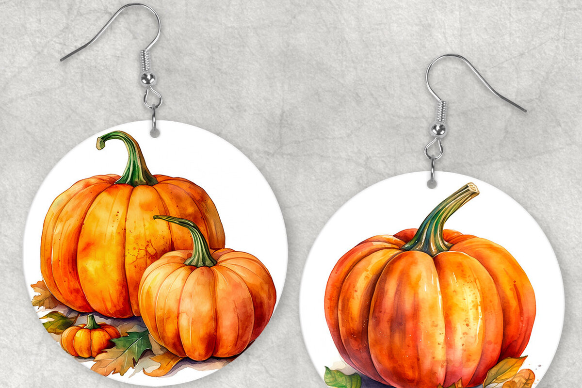 Intra απο ξύλο plywood 3mm-4mm πάχος – Πακέτο εξάχνωσης σκουλαρίκι κολοκύθας Δίασταση  5x5 cm INTRAFABR-69628438