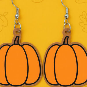 Intra απο ξύλο plywood 3mm-4mm πάχος – Pumpkin Earrings – Fall Δίασταση  5x5 cm INTRAFABR-125298071