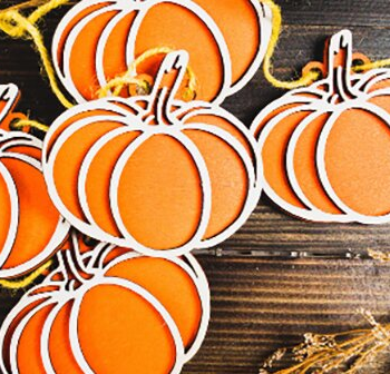 Intra απο ξύλο plywood 3mm-4mm πάχος – Στολίδι Φθινοπωρινής Γιρλάντας κολοκύθας Δίασταση  20x20 cm INTRAFABR-81243742 - Image 1