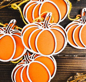 Intra απο ξύλο plywood 3mm-4mm πάχος – Στολίδι Φθινοπωρινής Γιρλάντας κολοκύθας Δίασταση  20x20 cm INTRAFABR-81243742 - Image 3