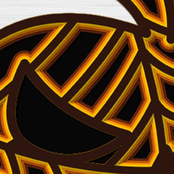 Intra απο ξύλο plywood 3mm-4mm πάχος – Αρχείο 3D πολυστρωματικής κοπής Pumpkin Halloween Δίασταση  20x20 cm INTRAFABR-17693046 - Image 3