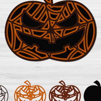 Intra απο ξύλο plywood 3mm-4mm πάχος – Αρχείο 3D πολυστρωματικής κοπής Pumpkin Halloween Δίασταση  20x20 cm INTRAFABR-17693046 - Image 6