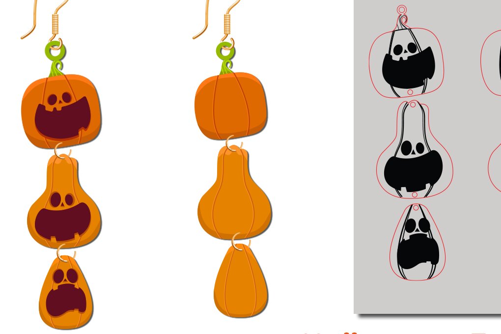 Intra απο ξύλο plywood 3mm-4mm πάχος – Κολοκύθα αποκριάτικο σκουλαρίκι Δίασταση  5x5 cm INTRAFABR-101152009