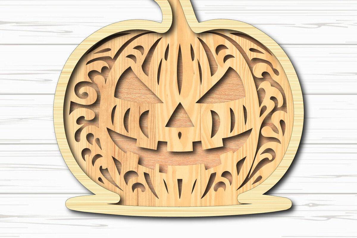Intra απο ξύλο plywood 3mm-4mm πάχος – Αρχείο σχεδίου κοπής λέιζερ κολοκύθας Halloween Δίασταση  20x20 cm INTRAFABR-118219043