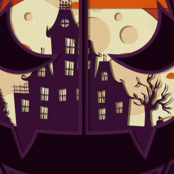 Intra απο ξύλο plywood 3mm-4mm πάχος – PUMPKIN HALLOWEEN Πολυστρωματική κοπή χαρτιού Δίασταση  20x20 cm INTRAFABR-80865925 - Image 4