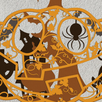 Intra απο ξύλο plywood 3mm-4mm πάχος – Κολοκύθα αποκριάτικα στολίδια κομμένο αρχείο Δίασταση 20x20 cm INTRAFABR-106215024 - Image 1