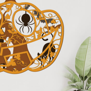 Intra απο ξύλο plywood 3mm-4mm πάχος – Κολοκύθα αποκριάτικα στολίδια κομμένο αρχείο Δίασταση 20x20 cm INTRAFABR-106215024 - Image 3