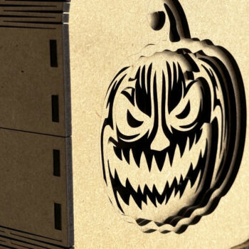 Intra απο ξύλο plywood 3mm-4mm πάχος – Φανάρι σκιών κουτιού αποκριών κολοκύθας Δίασταση 20x20 cm INTRAFABR-106268038 - Image 5