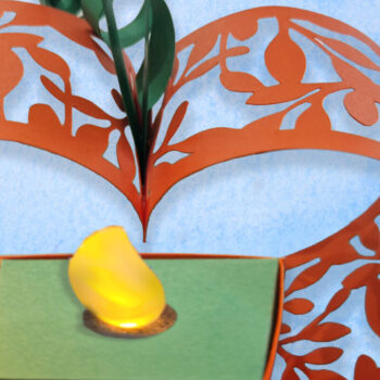 Intra απο ξύλο plywood 3mm-4mm πάχος – Φανάρι κολοκύθας για κερί & σοκολάτα Δίασταση  20x20 cm INTRAFABR-78095965 - Image 3