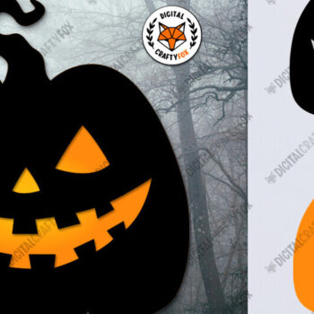 Intra απο ξύλο plywood 3mm-4mm πάχος – Pumpkin, Jack O Lantern Δίασταση 20x20 cm INTRAFABR-124709566 - Image 1