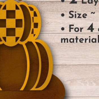 Intra απο ξύλο plywood 3mm-4mm πάχος – Pumpkin, Thanksgiving Δίασταση  20x20 cm INTRAFABR-34579125 - Image 2