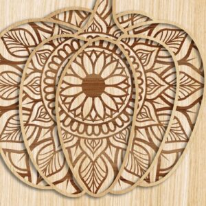 Intra απο ξύλο plywood 3mm-4mm πάχος – Κολοκύθα Layered Laser/Ξυλοκόψιμο Δίασταση  20x20 cm INTRAFABR-35327296