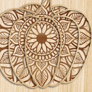 Intra απο ξύλο plywood 3mm-4mm πάχος – Κολοκύθα Layered Laser/Ξυλοκόψιμο Δίασταση 20x20 cm INTRAFABR-35327296 - Image 1