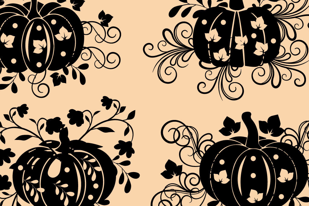 Intra απο ξύλο plywood 3mm-4mm πάχος – Κολοκύθα στολίδι Floral Πακέτο Δίασταση  20x20 cm INTRAFABR-80255762