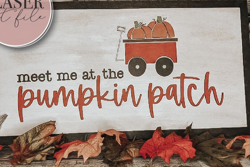 Intra απο ξύλο plywood 3mm-4mm πάχος – Αρχείο κοπής με λέιζερ Patch Pumpkin Patch Δίασταση  20x20 cm INTRAFABR-72566974