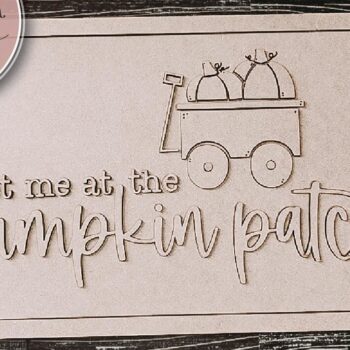 Intra απο ξύλο plywood 3mm-4mm πάχος – Αρχείο κοπής με λέιζερ Patch Pumpkin Patch Δίασταση  20x20 cm INTRAFABR-72566974 - Image 3