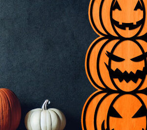 Intra απο ξύλο plywood 3mm-4mm πάχος – Pumpkin Stack Laser Cit Δίασταση  20x20 cm INTRAFABR-101469891