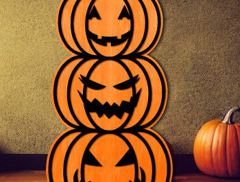 Intra απο ξύλο plywood 3mm-4mm πάχος – Pumpkin Stack Laser Cit Δίασταση 20x20 cm INTRAFABR-101469891 - Image 3