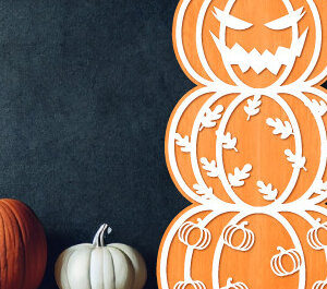 Intra απο ξύλο plywood 3mm-4mm πάχος – Pumpkin Stack Laser Cit Δίασταση  20x20 cm INTRAFABR-101469909