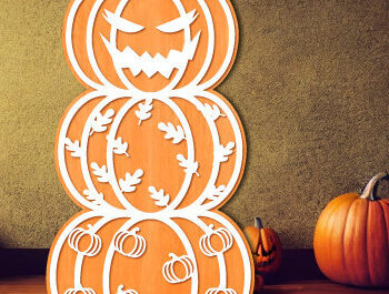 Intra απο ξύλο plywood 3mm-4mm πάχος – Pumpkin Stack Laser Cit Δίασταση 20x20 cm INTRAFABR-101469909 - Image 2