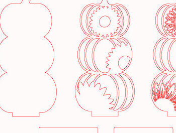 Intra απο ξύλο plywood 3mm-4mm πάχος – Δέσμη κοπής με λέιζερ στοίβας κολοκύθας Δίασταση  20x20 cm INTRAFABR-101469928 - Image 3