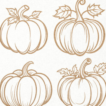 Intra απο ξύλο plywood 3mm-4mm πάχος – Πακέτο κολοκύθας, φθινοπωρινό περίγραμμα κολοκύθας Δίασταση 20x20 cm INTRAFABR-82434610 - Image 1