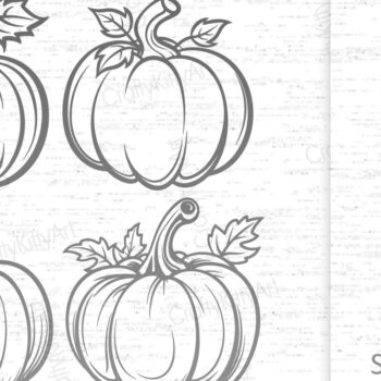 Intra απο ξύλο plywood 3mm-4mm πάχος – Πακέτο κολοκύθας, φθινοπωρινό περίγραμμα κολοκύθας Δίασταση 20x20 cm INTRAFABR-82434610 - Image 2