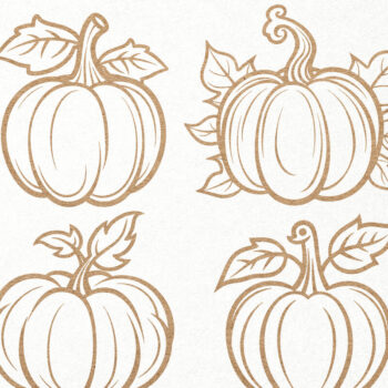 Intra απο ξύλο plywood 3mm-4mm πάχος – Πακέτο κολοκύθας, φθινοπωρινό περίγραμμα κολοκύθας Δίασταση 20x20 cm INTRAFABR-82434649 - Image 1