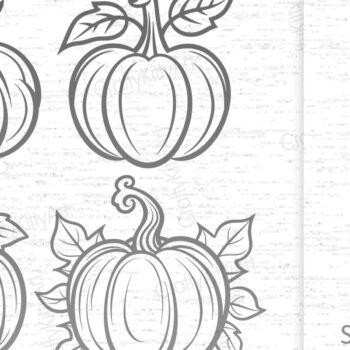 Intra απο ξύλο plywood 3mm-4mm πάχος – Πακέτο κολοκύθας, φθινοπωρινό περίγραμμα κολοκύθας Δίασταση 20x20 cm INTRAFABR-82434649 - Image 2