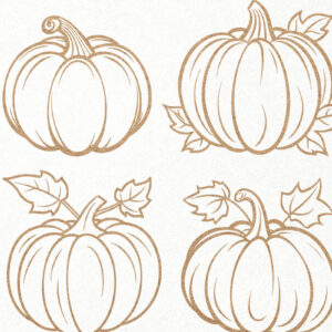 Intra απο ξύλο plywood 3mm-4mm πάχος – Πακέτο κολοκύθας, φθινοπωρινό περίγραμμα κολοκύθας Δίασταση  20x20 cm INTRAFABR-82434558