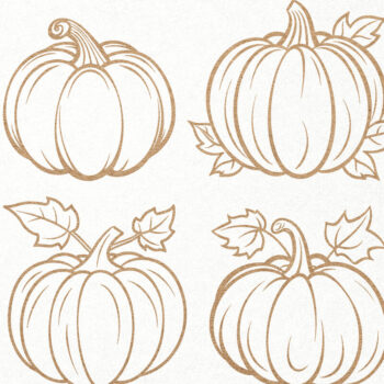 Intra απο ξύλο plywood 3mm-4mm πάχος – Πακέτο κολοκύθας, φθινοπωρινό περίγραμμα κολοκύθας Δίασταση 20x20 cm INTRAFABR-82434558 - Image 1