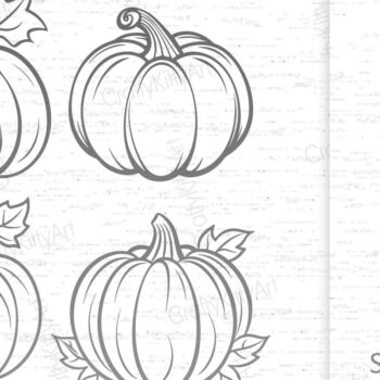 Intra απο ξύλο plywood 3mm-4mm πάχος – Πακέτο κολοκύθας, φθινοπωρινό περίγραμμα κολοκύθας Δίασταση 20x20 cm INTRAFABR-82434558 - Image 2