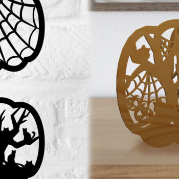 Intra απο ξύλο plywood 3mm-4mm πάχος – Διακόσμηση κολοκύθας Δίασταση  20x20 cm INTRAFABR-79137428 - Image 1