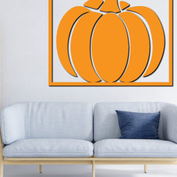 Intra απο ξύλο plywood 3mm-4mm πάχος –  κοπής με λέιζερ διακόσμηση τοίχου κολοκύθας 1 Δίασταση  40x30 cm INTRAFABR-78471063 - Image 1