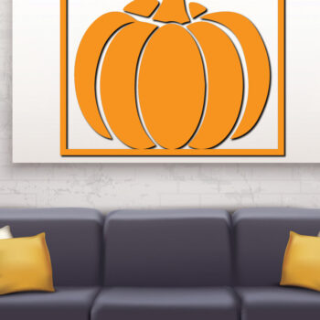 Intra απο ξύλο plywood 3mm-4mm πάχος –  κοπής με λέιζερ διακόσμηση τοίχου κολοκύθας 1 Δίασταση  40x30 cm INTRAFABR-78471063 - Image 3