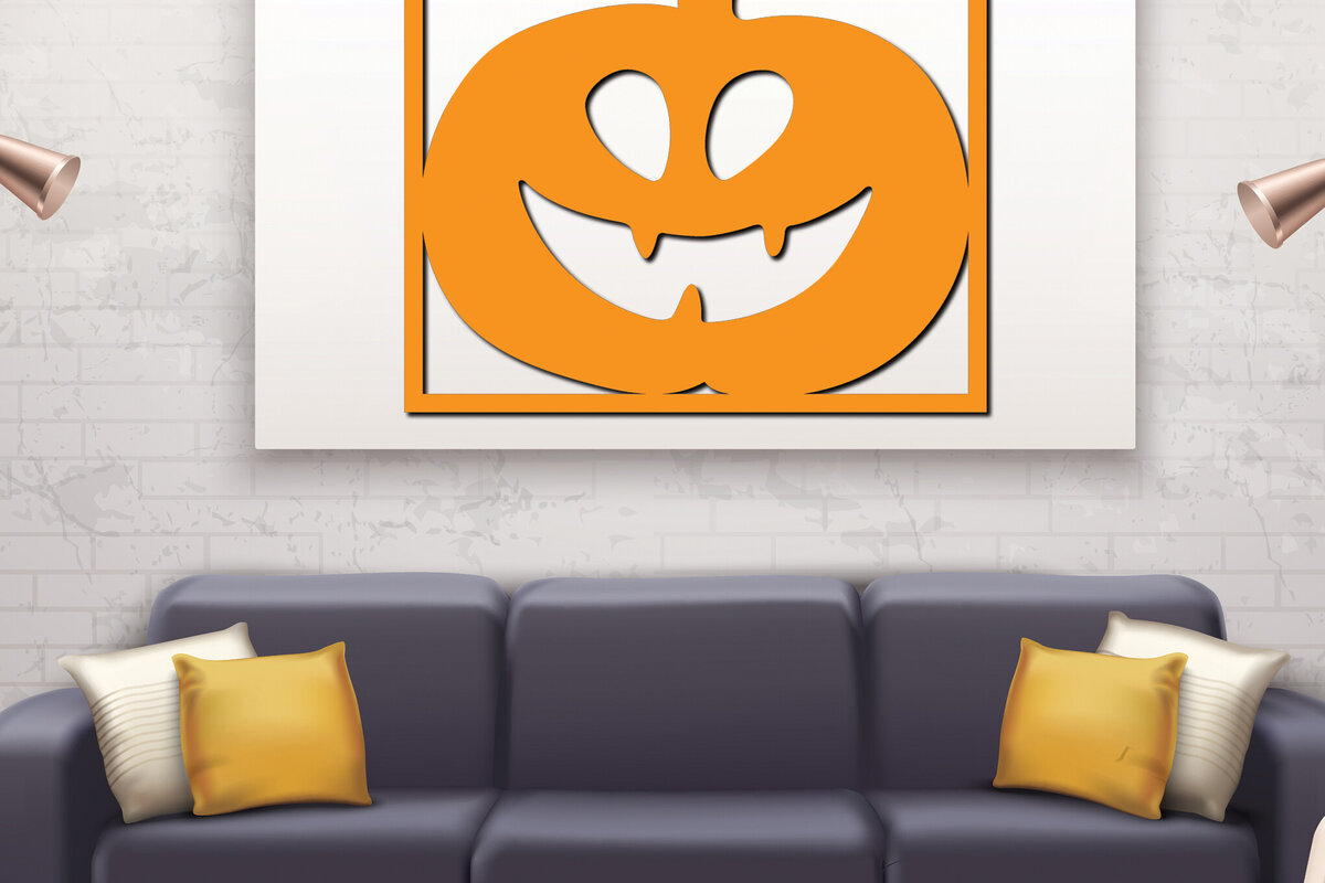 Intra απο ξύλο plywood 3mm-4mm πάχος –  κοπής με λέιζερ διακόσμηση τοίχου κολοκύθας 5 Δίασταση  40x30 cm INTRAFABR-78697266