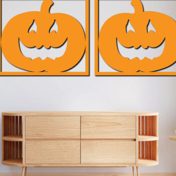 Intra απο ξύλο plywood 3mm-4mm πάχος –  κοπής με λέιζερ διακόσμηση τοίχου κολοκύθας 6 Δίασταση  40x30 cm INTRAFABR-78697309 - Image 1