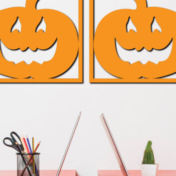 Intra απο ξύλο plywood 3mm-4mm πάχος –  κοπής με λέιζερ διακόσμηση τοίχου κολοκύθας 6 Δίασταση  40x30 cm INTRAFABR-78697309 - Image 3