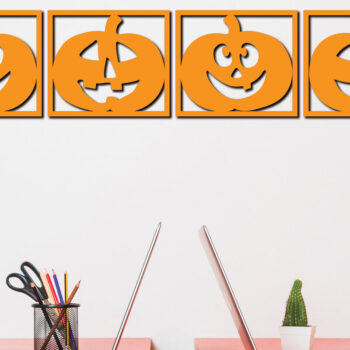 Intra απο ξύλο plywood 3mm-4mm πάχος – Διακόσμηση τοίχου κολοκύθας Πακέτο Cut Laser Δίασταση  40x30 cm INTRAFABR-74831552 - Image 9