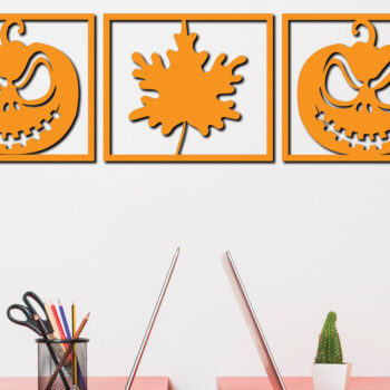 Intra απο ξύλο plywood 3mm-4mm πάχος – Διακόσμηση τοίχου κολοκύθας Πακέτο Cut Laser Δίασταση  40x30 cm INTRAFABR-74831552 - Image 16