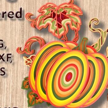 Intra απο ξύλο plywood 3mm-4mm πάχος – Αρχεία λέιζερ 3D Multilayer Pumpkins Δίασταση  20x20 cm INTRAFABR-109512150 - Image 1