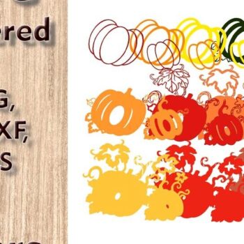 Intra απο ξύλο plywood 3mm-4mm πάχος – Αρχεία λέιζερ 3D Multilayer Pumpkins Δίασταση  20x20 cm INTRAFABR-109512150 - Image 3